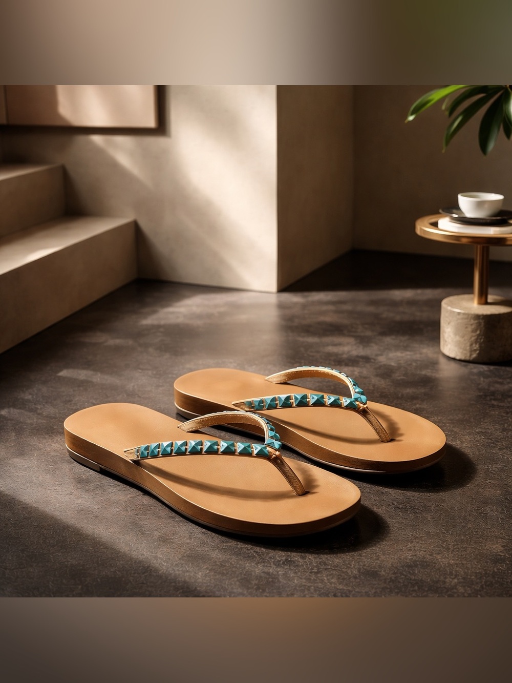 Stylish Thong-Style Women's Flip Flops -Size 11